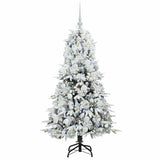 Albero di Natale Artificiale con Rami Pieghevoli Bianco 150 cm