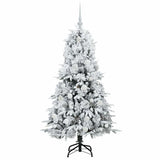 Albero di Natale Artificiale con Rami Pieghevoli Bianco 150 cm