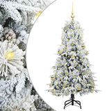 Albero di Natale Artificiale con Rami Pieghevoli Bianco 150 cm