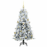 Albero di Natale Artificiale con Rami Pieghevoli Bianco 150 cm