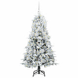Albero di Natale Artificiale con Rami Pieghevoli Bianco 150 cm