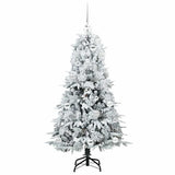 Albero di Natale Artificiale con Rami Pieghevoli Bianco 150 cm