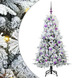 Albero di Natale Artificiale con Rami Pieghevoli Bianco 150 cm