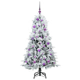 Albero di Natale Artificiale con Rami Pieghevoli Bianco 150 cm