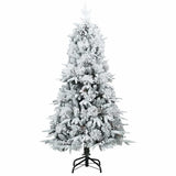 Albero di Natale Artificiale con Rami Pieghevoli Bianco 150 cm