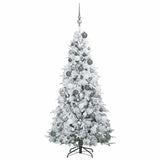 Albero di Natale Artificiale con Rami Pieghevoli Bianco 180 cm