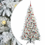 Albero di Natale Artificiale con Rami Pieghevoli Bianco 180 cm