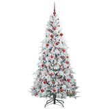 Albero di Natale Artificiale con Rami Pieghevoli Bianco 180 cm