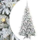 Albero di Natale Artificiale con Rami Pieghevoli Bianco 180 cm