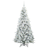 Albero di Natale Artificiale con Rami Pieghevoli Bianco 180 cm