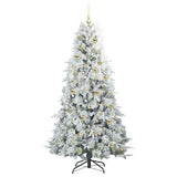 Albero di Natale Artificiale con Rami Pieghevoli Bianco 180 cm