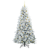 Albero di Natale Artificiale con Rami Pieghevoli Bianco 180 cm