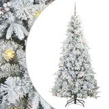 Albero di Natale Artificiale con Rami Pieghevoli Bianco 210 cm