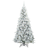 Albero di Natale Artificiale con Rami Pieghevoli Bianco 210 cm