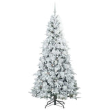 Albero di Natale Artificiale con Rami Pieghevoli Bianco 210 cm