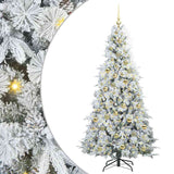 Albero di Natale Artificiale con Rami Pieghevoli Bianco 210 cm