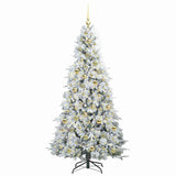 Albero di Natale Artificiale con Rami Pieghevoli Bianco 210 cm