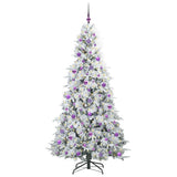 Albero di Natale Artificiale con Rami Pieghevoli Bianco 210 cm