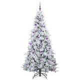 Albero di Natale Artificiale con Rami Pieghevoli Bianco 210 cm