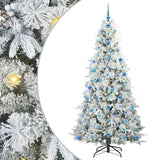 Albero di Natale Artificiale con Rami Pieghevoli Bianco 210 cm