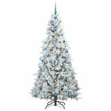 Albero di Natale Artificiale con Rami Pieghevoli Bianco 210 cm