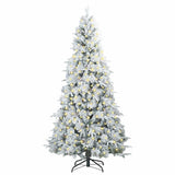 Albero di Natale Artificiale con Rami Pieghevoli Bianco 240 cm