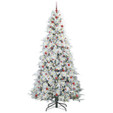 Albero di Natale Artificiale con Rami Pieghevoli Bianco 240 cm