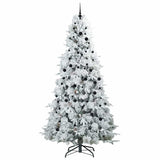 Albero di Natale Artificiale con Rami Pieghevoli Bianco 240 cm