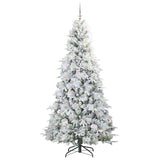 Albero di Natale Artificiale con Rami Pieghevoli Bianco 240 cm