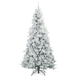 Albero di Natale Artificiale con Rami Pieghevoli Bianco 240 cm