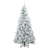 Albero di Natale Artificiale con Rami Pieghevoli Bianco 240 cm