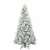Albero di Natale Artificiale con Rami Pieghevoli Bianco 240 cm