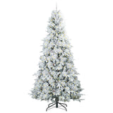 Albero di Natale Artificiale con Rami Pieghevoli Bianco 240 cm