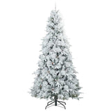 Albero di Natale Artificiale con Rami Pieghevoli Bianco 240 cm