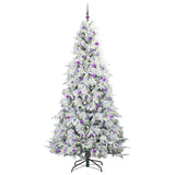 Albero di Natale Artificiale con Rami Pieghevoli Bianco 240 cm