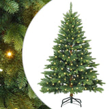 Albero di Natale artificiale con 150 LED Verde 120 cm PE e PVC