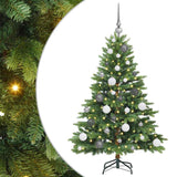 Albero di Natale artificiale con 150 LED Verde 120 cm PE e PVC