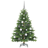 Albero di Natale artificiale con 150 LED Verde 120 cm PE e PVC