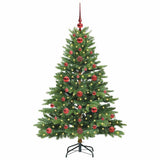 Albero di Natale artificiale con 150 LED Verde 120 cm PE e PVC