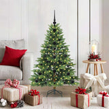 Albero di Natale artificiale con 150 LED Verde 120 cm PE e PVC