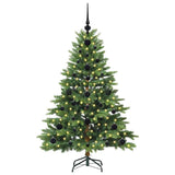 Albero di Natale artificiale con 150 LED Verde 120 cm PE e PVC