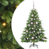 Albero di Natale artificiale con 150 LED Verde 120 cm PE e PVC