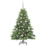 Albero di Natale artificiale con 150 LED Verde 120 cm PE e PVC