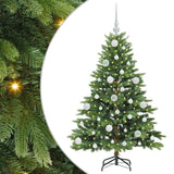 Albero di Natale artificiale con 150 LED Verde 120 cm PE e PVC