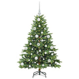 Albero di Natale artificiale con 150 LED Verde 120 cm PE e PVC