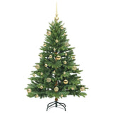Albero di Natale artificiale con 150 LED Verde 120 cm PE e PVC