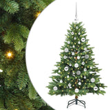 Albero di Natale artificiale con 150 LED Verde 120 cm PE e PVC