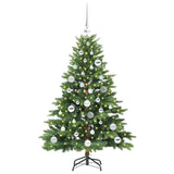 Albero di Natale artificiale con 150 LED Verde 120 cm PE e PVC