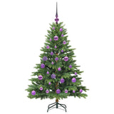 Albero di Natale artificiale con 150 LED Verde 120 cm PE e PVC