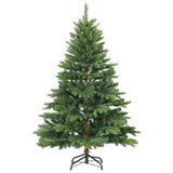 Albero di Natale artificiale con 150 LED Verde 120 cm PE e PVC